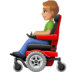 👨🏼‍🦼 man in motorized wheelchair: medium-light skin tone display on Facebook